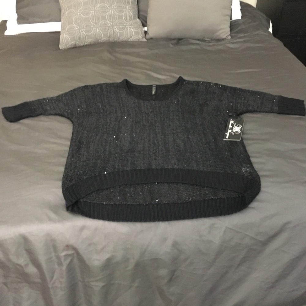 Black sequin sweater